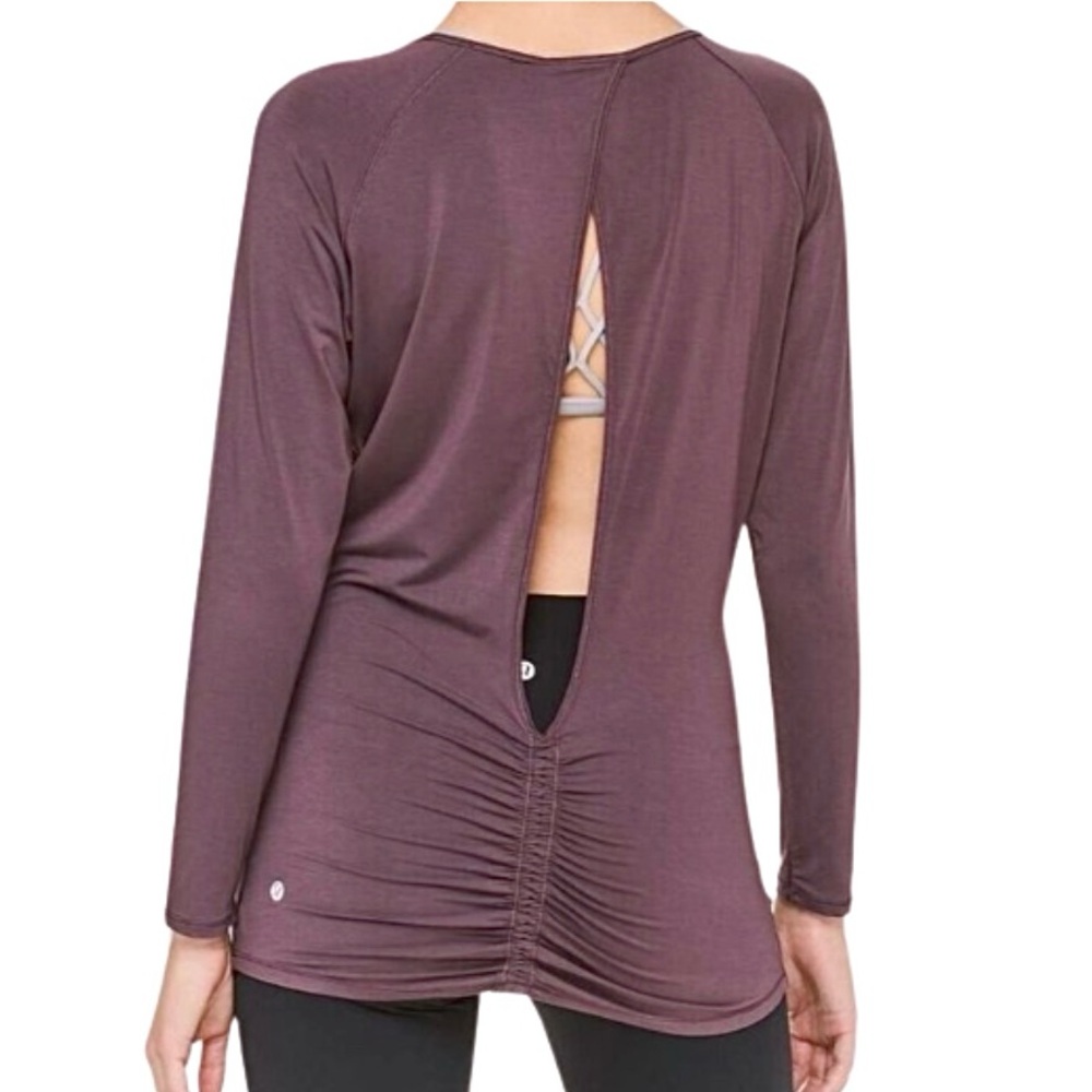 Lululemon Deep Stretch Long Sleeve Cinch Top Arctic Plum Size 6